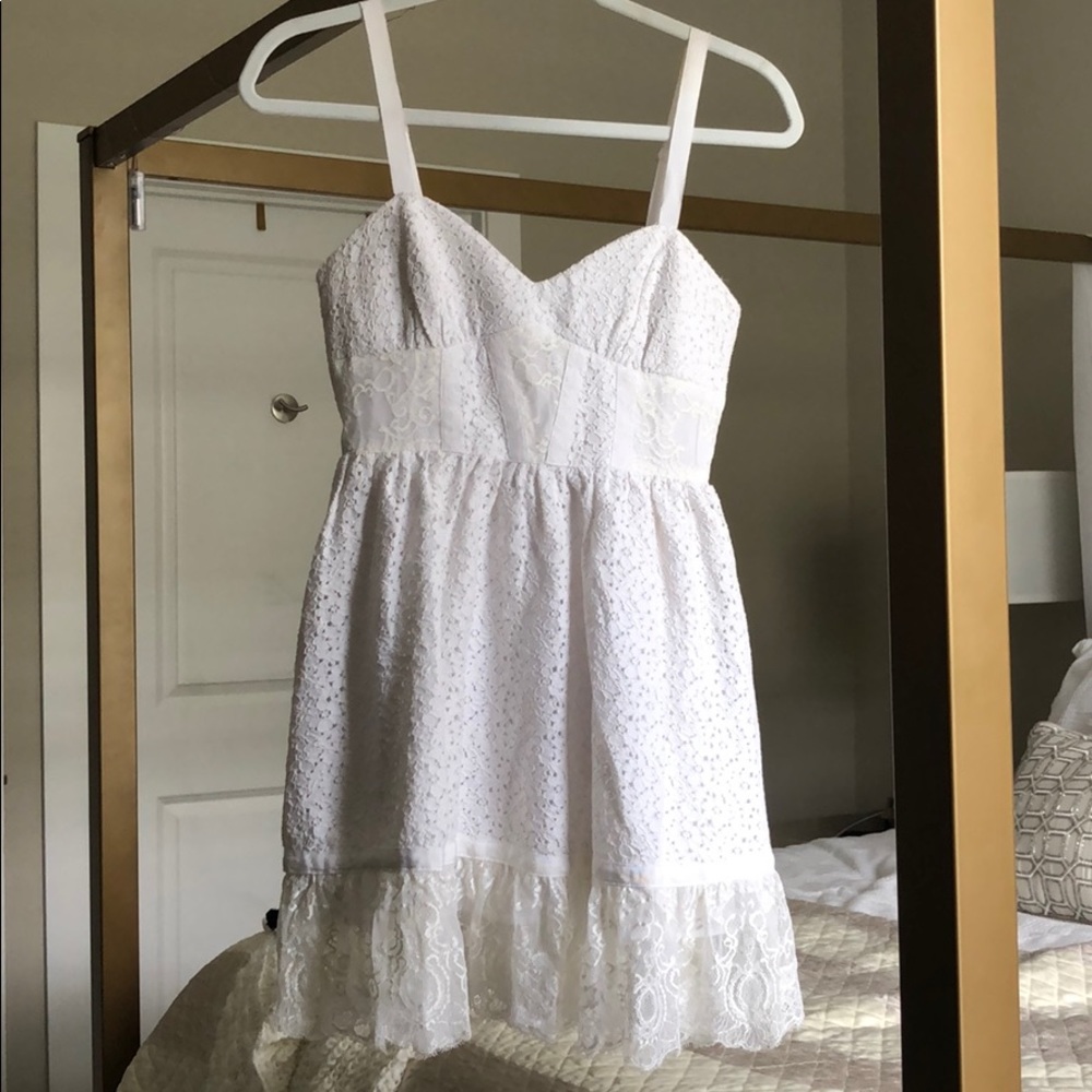 White Eyelet Baby Doll Dress